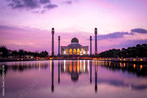 Songkhla Central Mosque at night, Hatyai, Songkhla, Thailand
