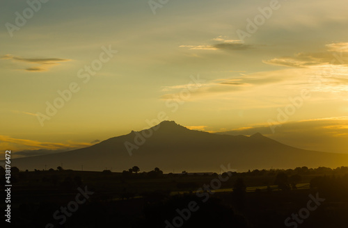 A mesmerizing view of La Malinche, also known as Matlalcueye or Malintzin active volcano in Mexico photo
