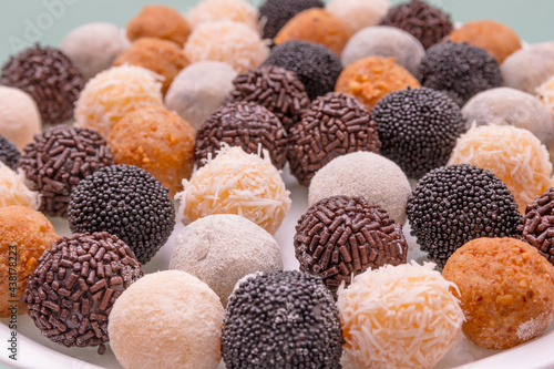 brigadeiros, a very popular sweet made and common in Brazilian parties. photo