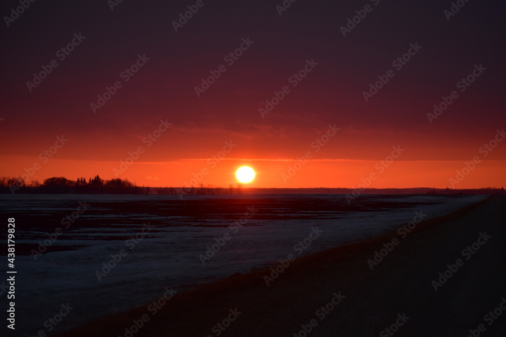 Fototapeta premium prairie sunset