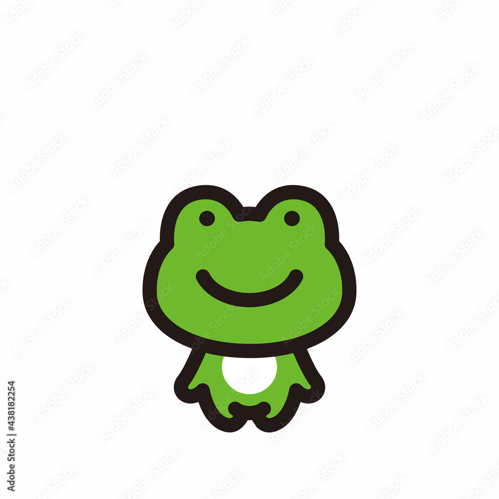 Fototapeta premium 雨を喜ぶカエルくん