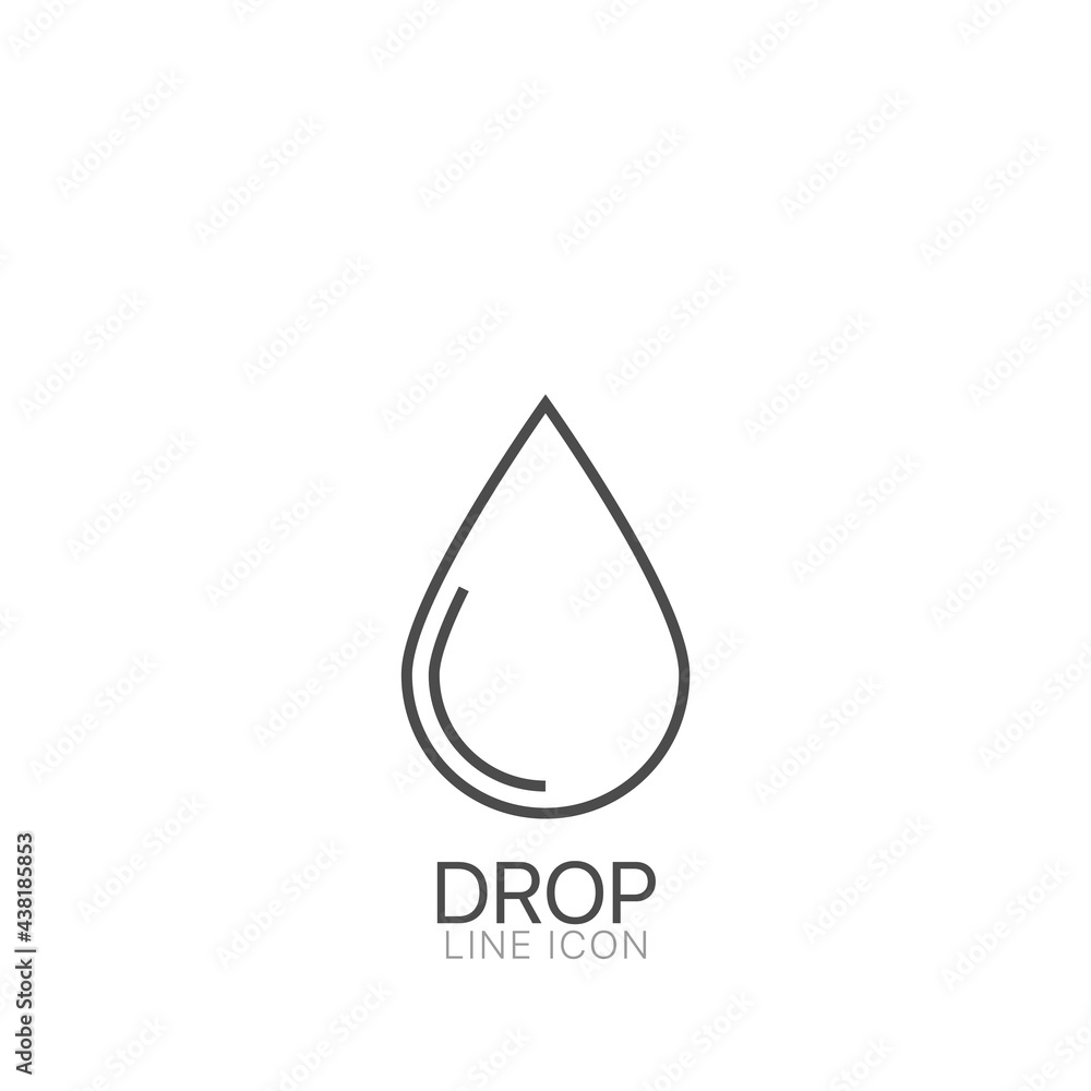 Water drop outline vector icon Flat droplet logo shapes collection Water drop outline vector icon Flat droplet logo shapes collection