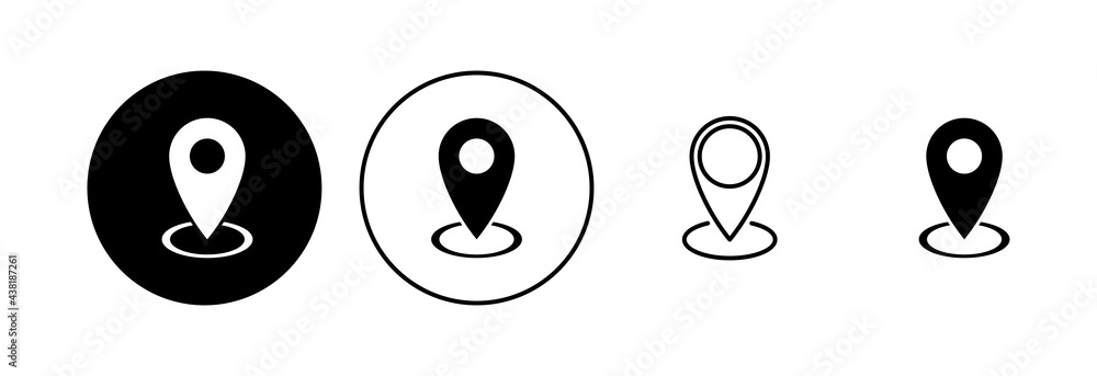 Pin icon set. Location icon vector. destination icon. map pin Pin icon set. Location icon vector. destination icon. map pin