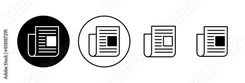Newspaper icon set. news paper vector sign