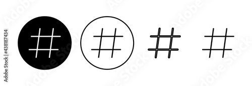 Hashtag icon set. hashtag symbol