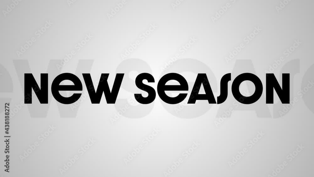 Digital animation of new season text with shadow effect against grey background Digital animation of new season text with shadow effect against grey background