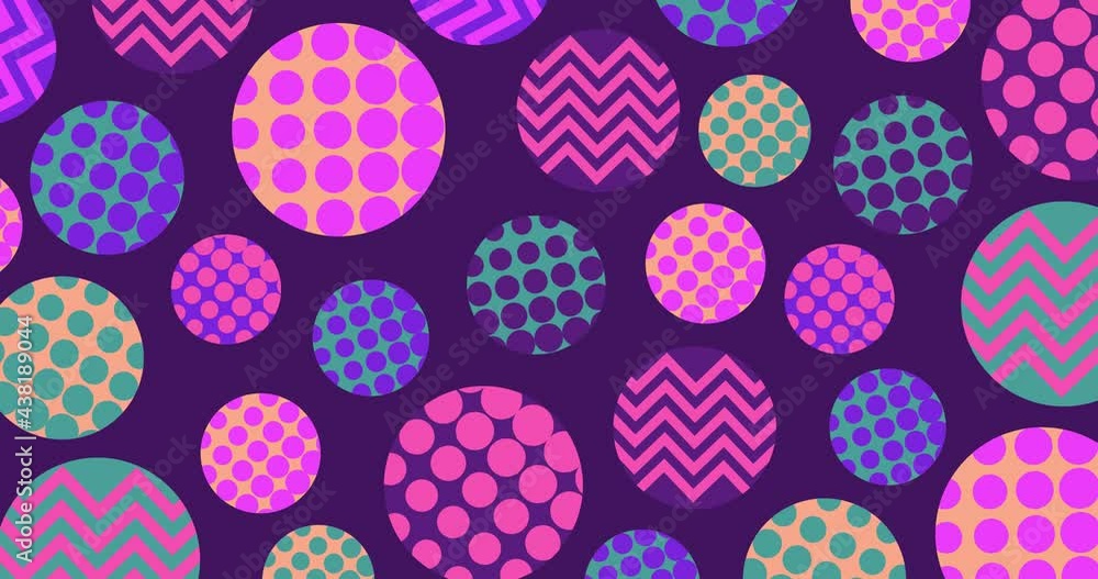 80s geometric shape inside circles rotate in a loop. Zoom in and out motion animation. Horizontal composition, 4k video quality 80s geometric shape inside circles rotate in a loop. Zoom in and out motion animation. Horizontal composition, 4k video quality