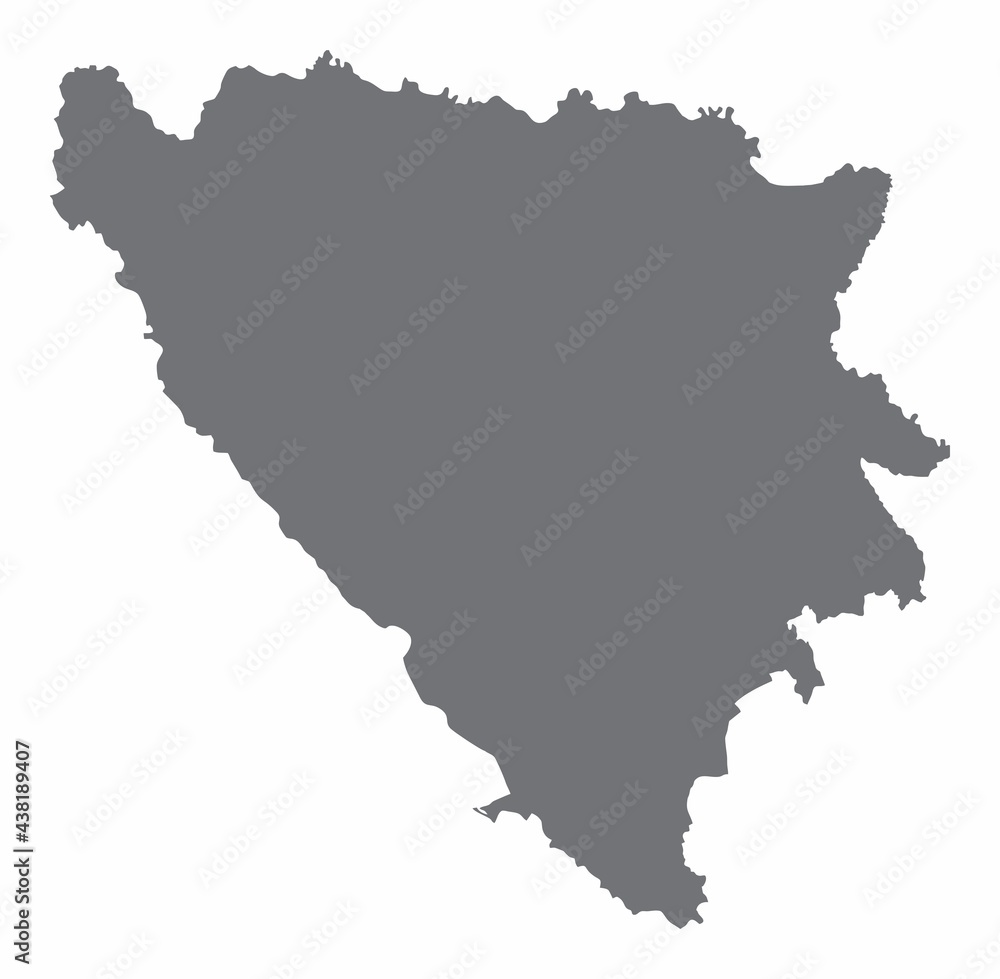 Bosnia and Herzegovina silhouette map
