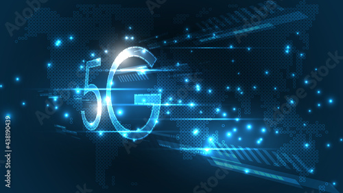 5G network wireless internet connecting, internet of things, communication network,High speed, broadband telecommunication