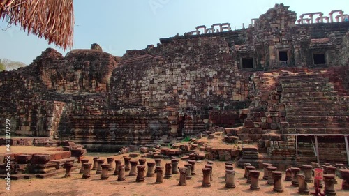 Panning inside a Siem Reap temple in Cambodia. photo