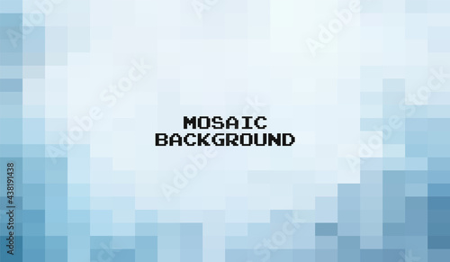 Abstract Blue geometric Background, Creative Design Templates. Pixel art Grid Mosaic, 8 bit vector background.