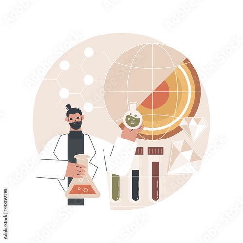 Photos Geochemistry abstract concept vector illustration
