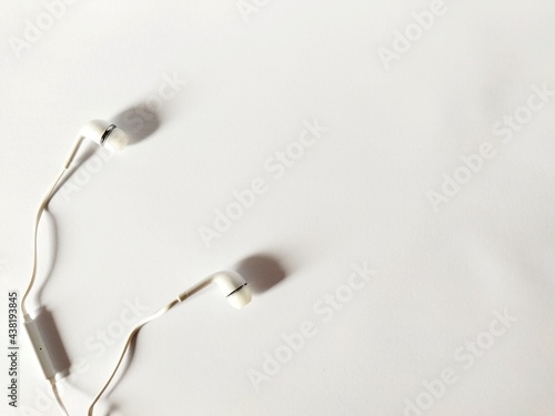 White background headphone photos, background