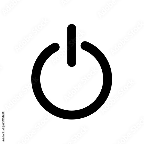 Power symbol or icon isolated on white background 