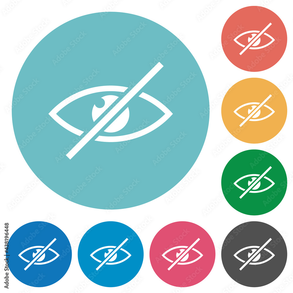 Visually impaired flat round icons Visually impaired flat round icons