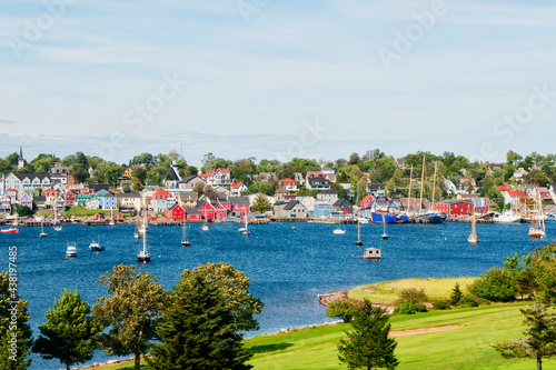 Obraz na płótnie Picturesque village of Lunenburg Nova Scotia Canada taken from a park across fro