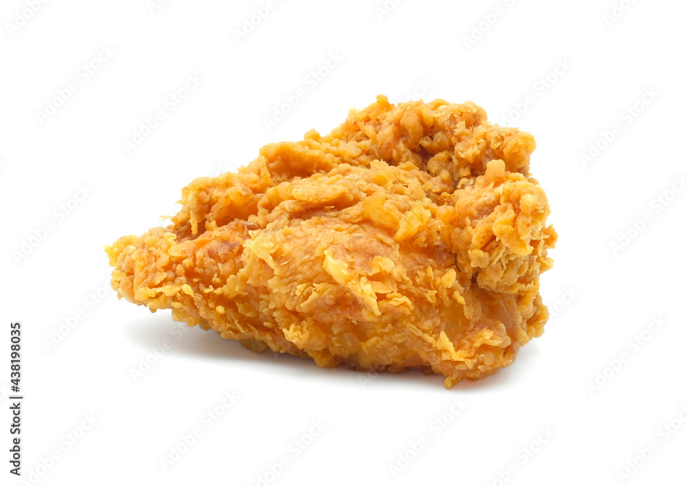 Crispy fried chicken breast isolated on a white background. Crispy fried chicken breast isolated on a white background.