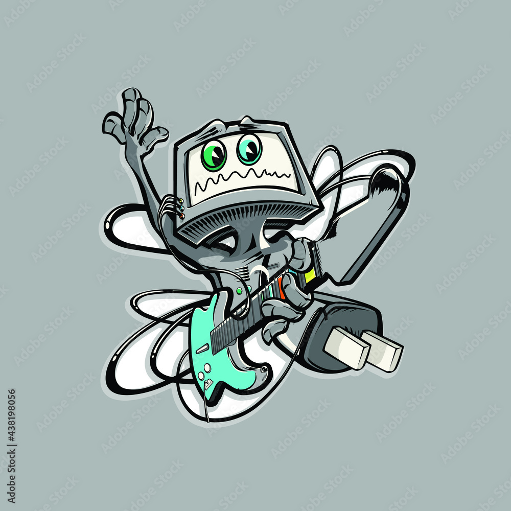 Fototapeta premium Robot with guitar