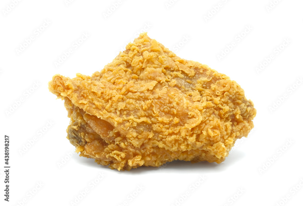 Crispy fried chicken breast isolated on a white background. Crispy fried chicken breast isolated on a white background.