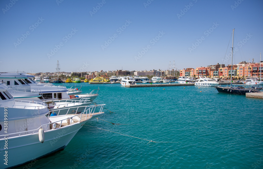 boats in marina  Egypt Hurghada