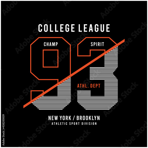 New York, Brooklyn athletic dept. slogan vector illustration for t-shirt and other uses