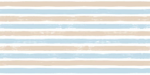 Papier peint photo Chambre de bébé Rayures bleues marine aquarelle style pinceau  © Good Goods