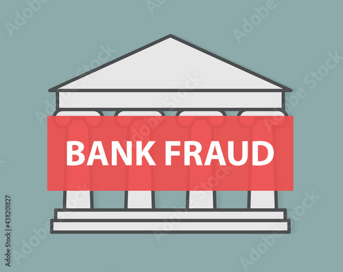 bank fraud concept - vector illustration