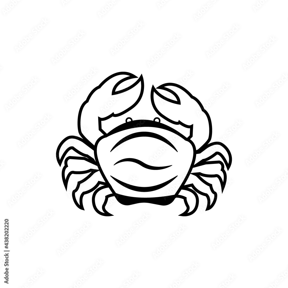 Crab icon logo, vector design Crab icon logo, vector design