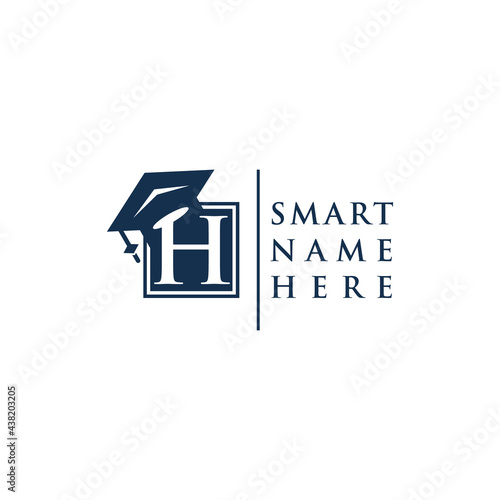 Letter h education logo icon