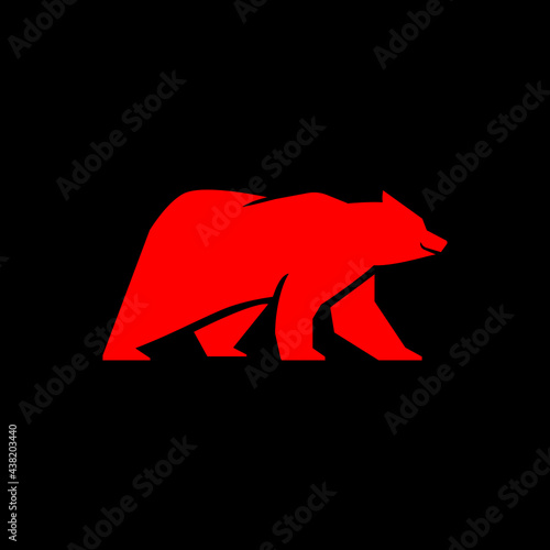 Bear silhouette vector. Bear market T shirt design. Download it now