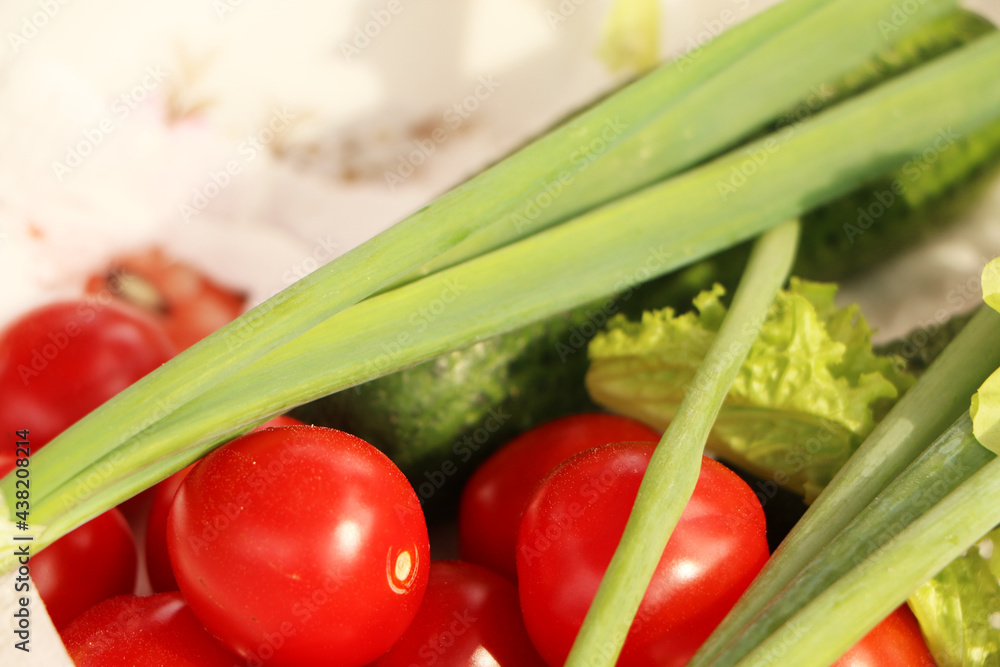 Organic vegetables on a white tray. Healthy eating with fresh vegetables. Organic vegetables on a white tray. Healthy eating with fresh vegetables.