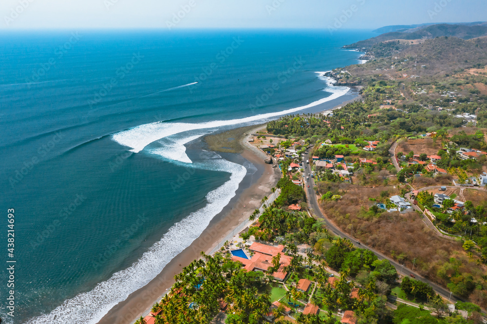 Aerial view from El Salvador, Surf Beach