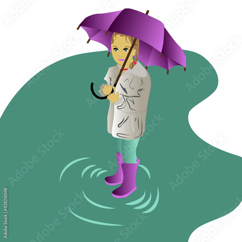girl with an umbrella