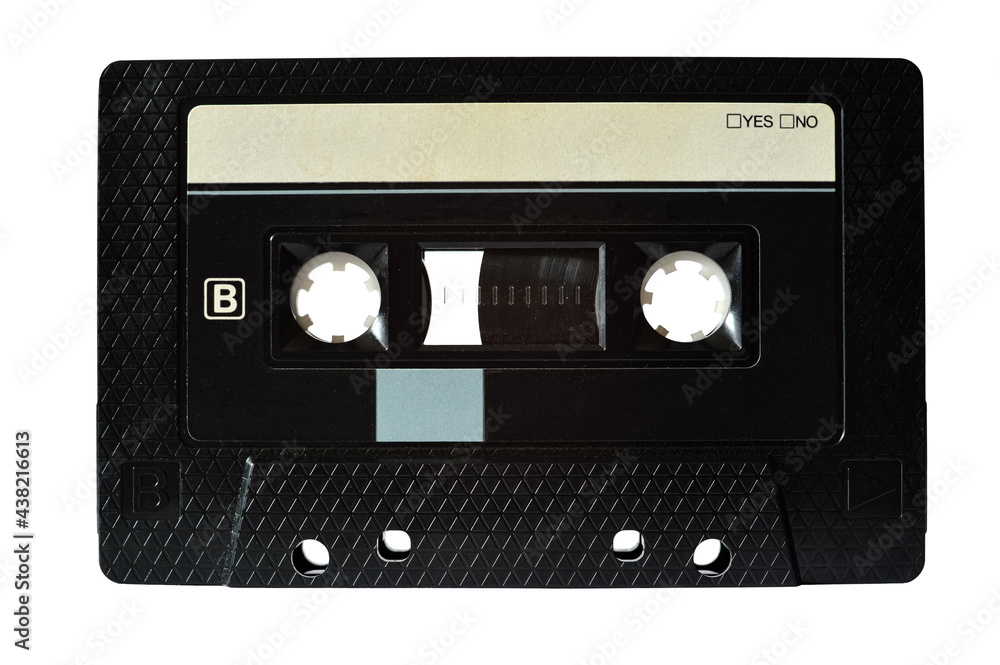 Obraz premium Retro audio cassette isolated on white background. Music. 
