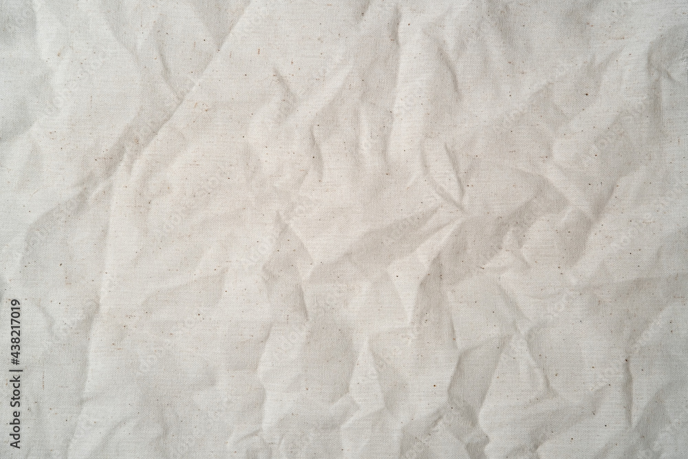 Fototapeta premium Raw crumpled Cotton Fabric (Grey Goods) texture for background