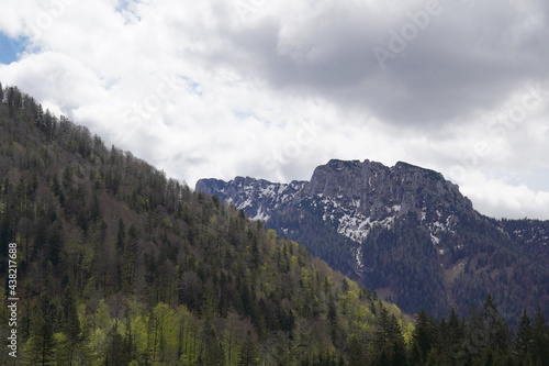 Radtour bei Bergen   am Hochfelln - Blick nach S  den Richtung H  rndlwand Gurnwandkopf 