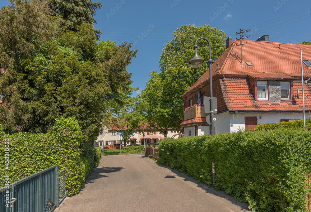 Houses of the former workers settlement Colonie, Frankfurt-Zeilsheim, Germany