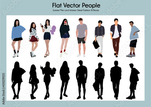 Summer Men and Women Street Fashion 8 Pieces