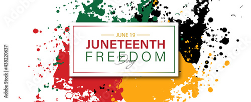 Juneteenth freedom day June 19 banner poster design . photo