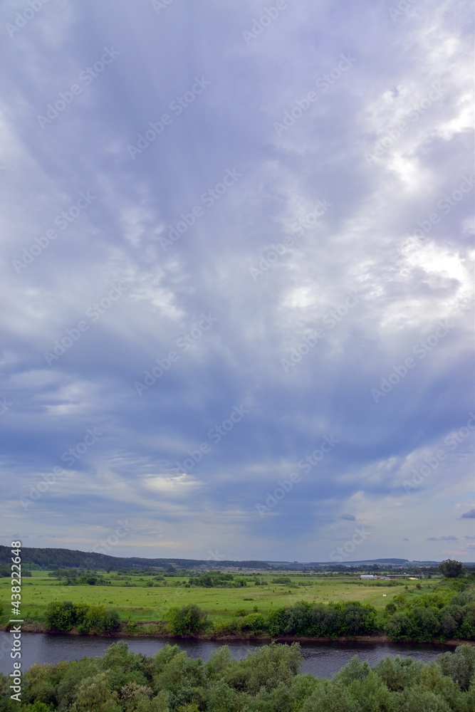 Panorama of the Sylva river valley near the Spasskaya mountain.
