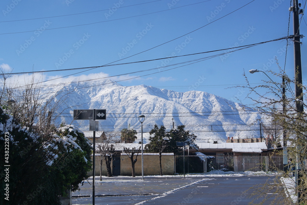 ciudad, energía, de invierno, paisaje, nieve, Santiago nevado ciudad, energía, de invierno, paisaje, nieve, Santiago nevado