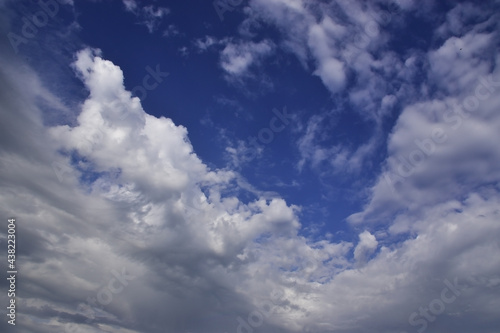 Light white clouds in the blue sky