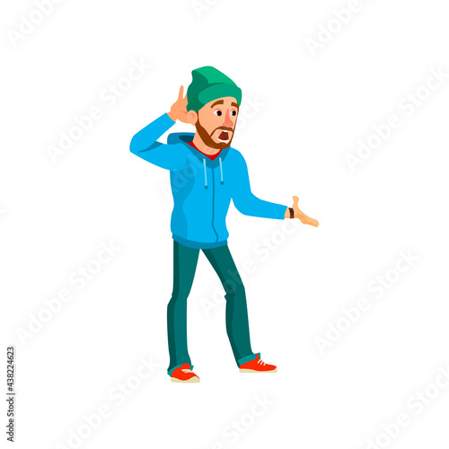 shocked man after road accident cartoon vector. shocked man after road accident character. isolated flat cartoon illustration