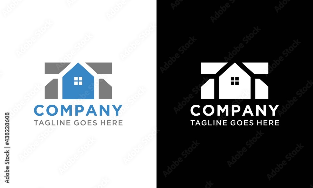 Abstract vector logo design. Real estate icon line art logo design inspiration.. Abstract vector logo design. Real estate icon line art logo design inspiration..