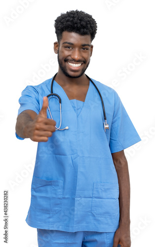 Optimistic afro american medical student