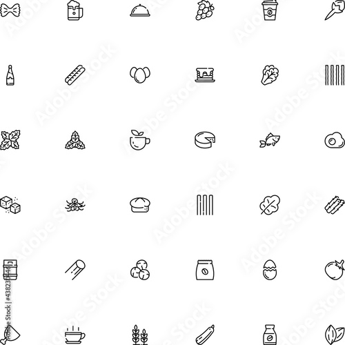 icon vector icon set such as: party, away, head, twig, hole, crop, pork, field, cumin seed, foliage, gluten, carrot, retro, disposable, farfalle, grain, vintage, medicine, bean, take, butcher, meat
