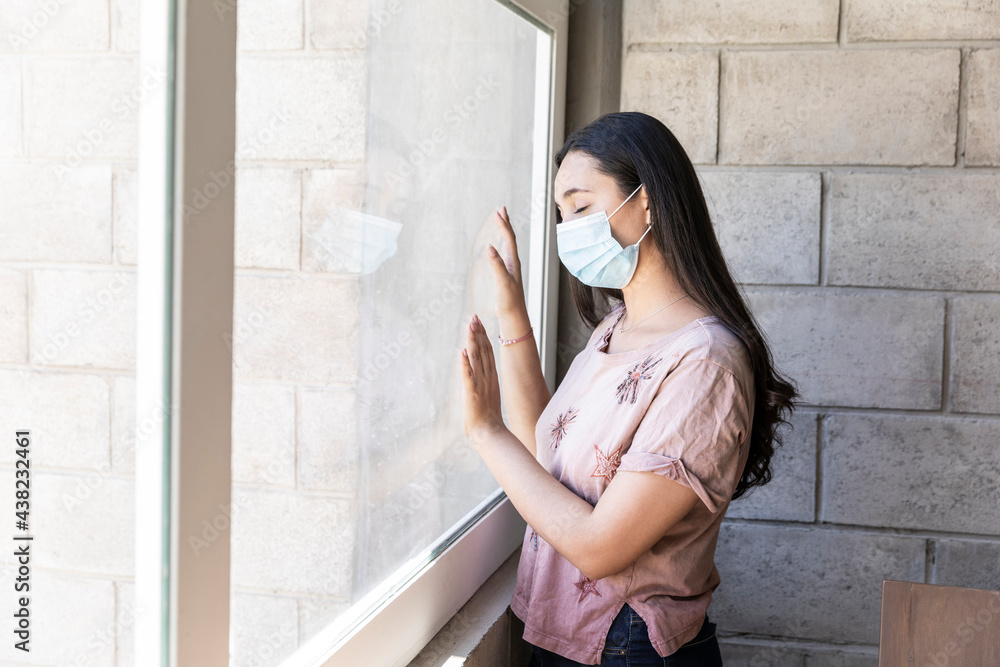 Students in quarantine with face masks Students in quarantine with face masks
