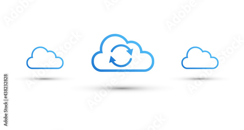 icona, nuvola, cloud	
