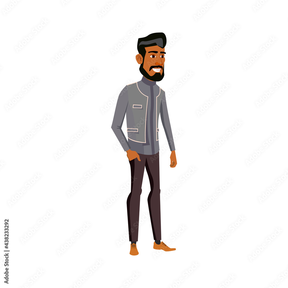 latin young man glad to see friends in bar cartoon vector. latin young man glad to see friends in bar character. isolated flat cartoon illustration