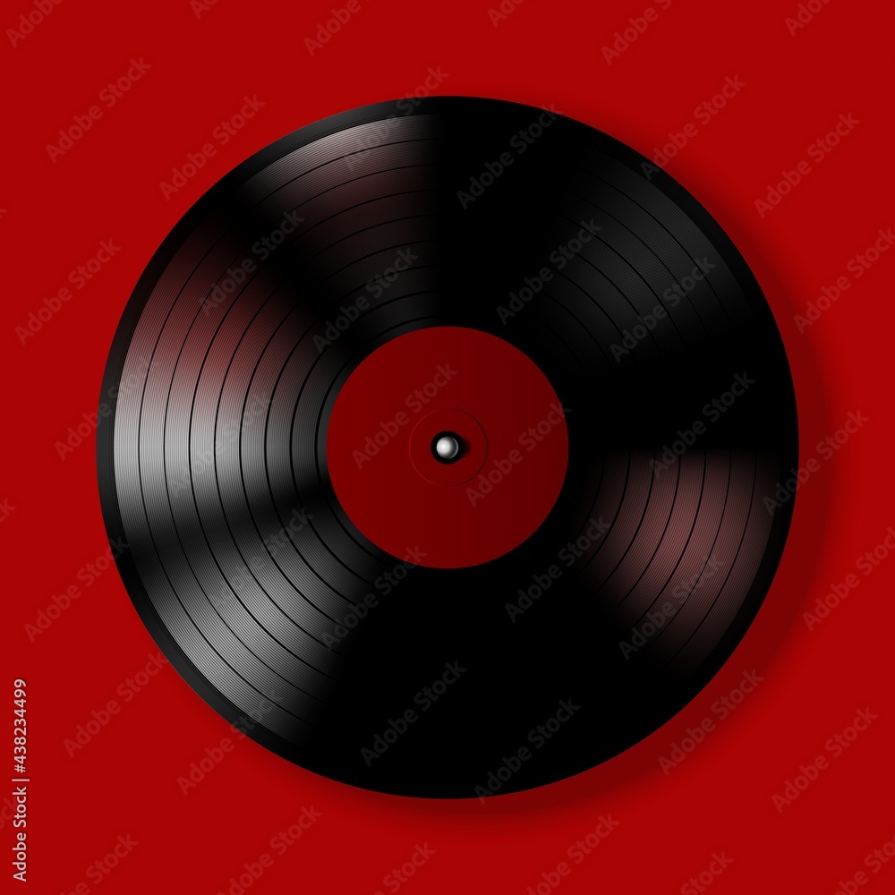 Vector illustration of a red vinyl. Vector illustration of a red vinyl.